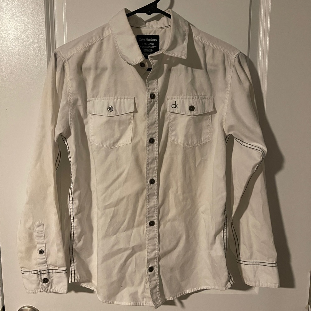 White Calvin Klein Dress Shirt